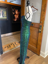 Lulus Dancing to the Music Sequin Wide-Leg Jumpsuit (S)