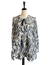 Maeve Long-Sleeve Collared Sheer Mini Dress from Anthropologie (M)