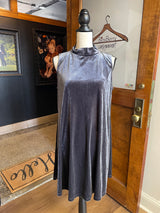 Agnes & Dora Velvet Mock Neck Tunic Dress (XL)