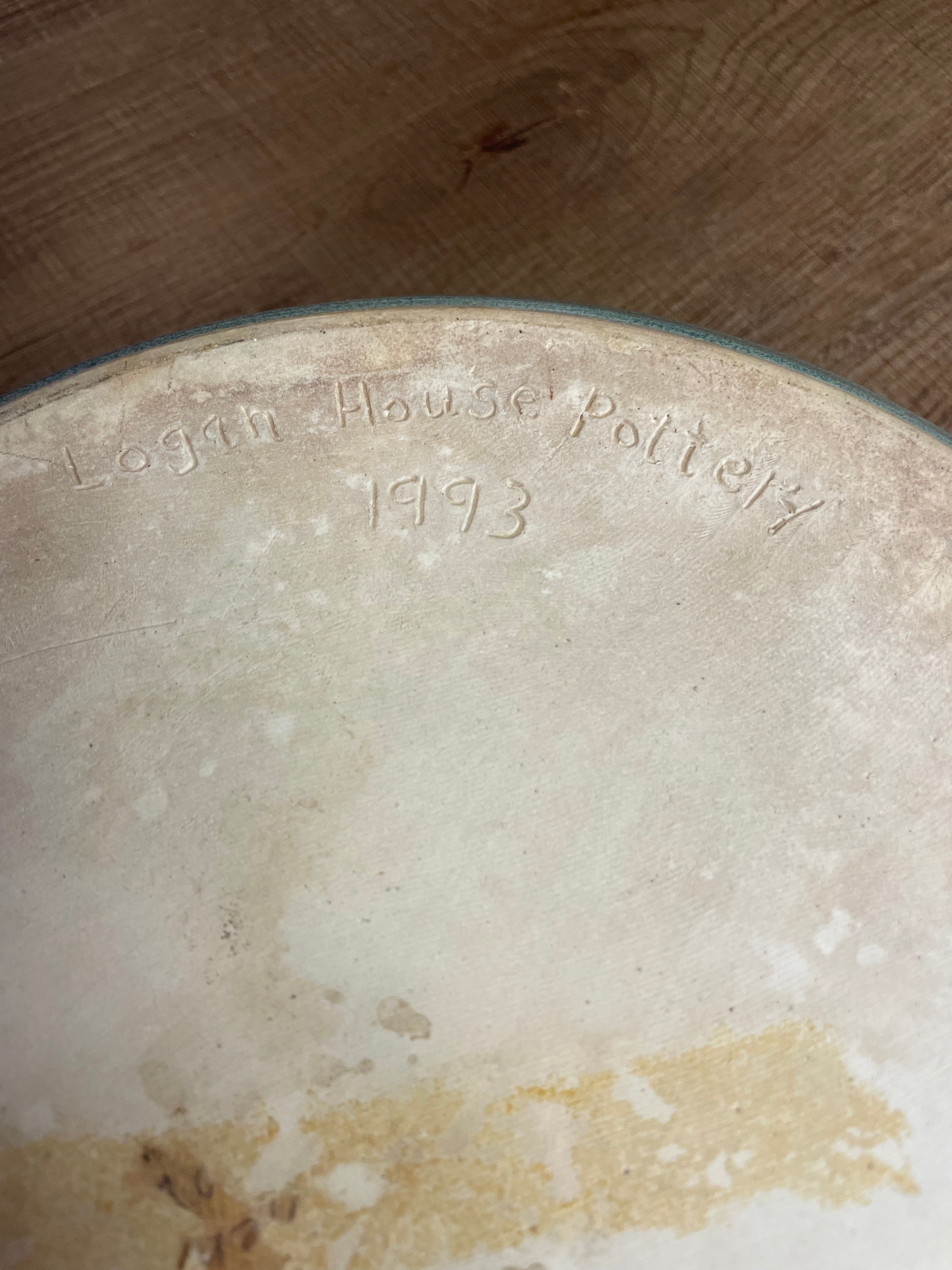 Logan House Pottery Bowl 1993 Tulips