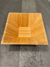 Pampered Chef Bamboo Medium Square Salad Bowl 0808