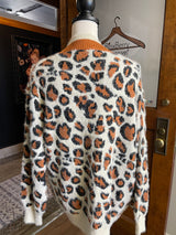 En Creme NWT Leopard Cardigan (S)