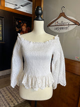 Express Bell Sleeved Lace Bandeau Top (M)