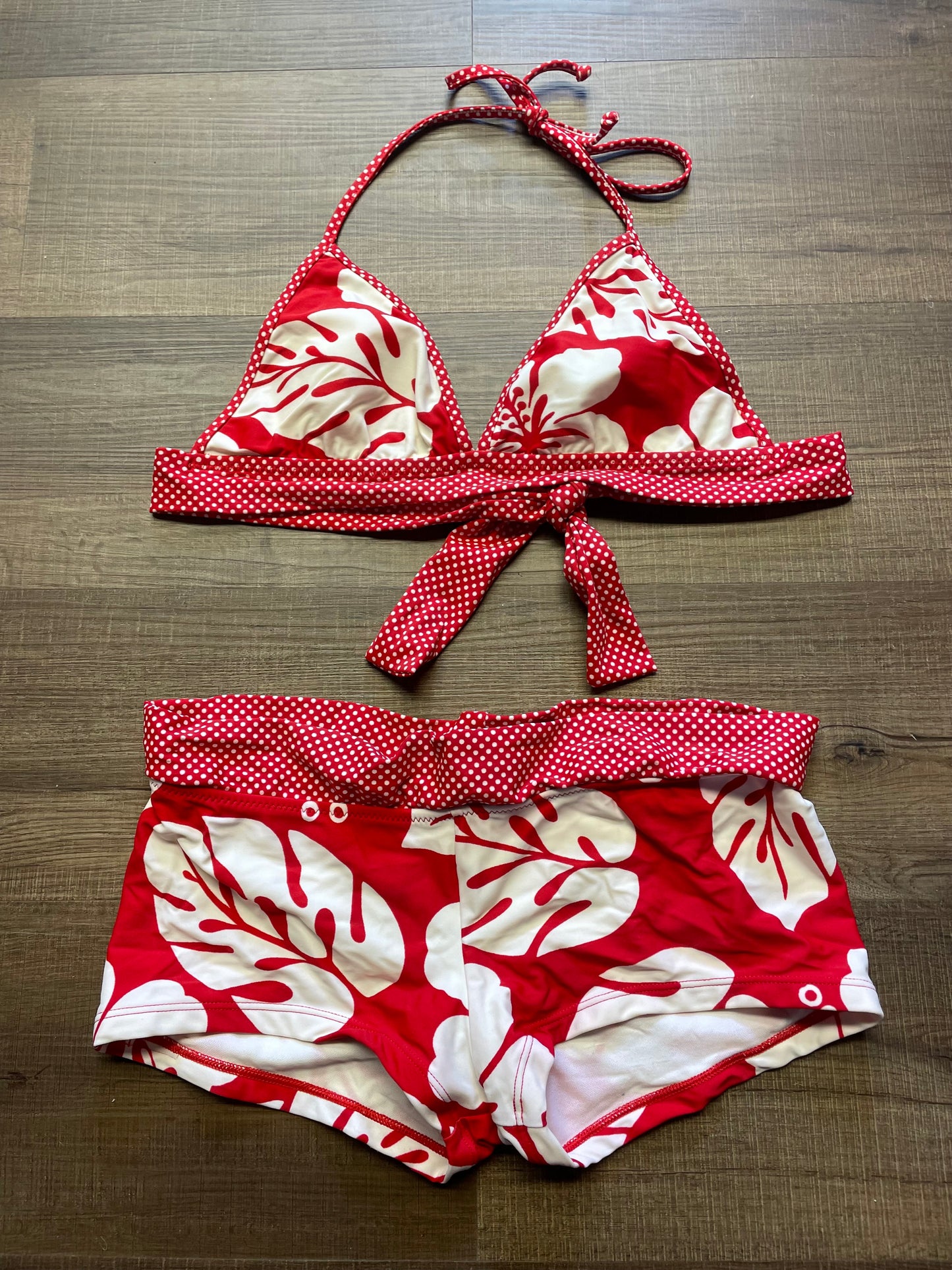Vtg Esprit Beach Two Piece Swimsuit (M)