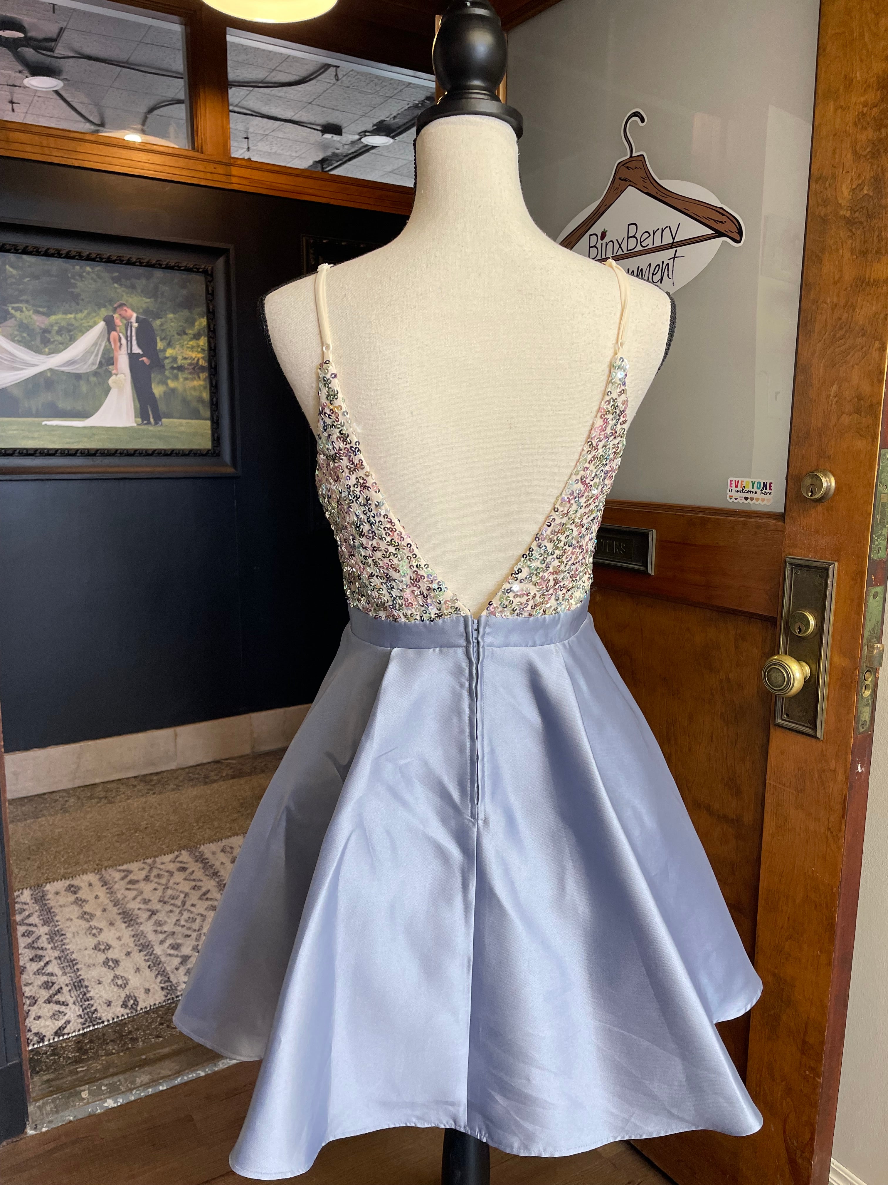 City Studio Sequin and Satin Mini Dress (7)