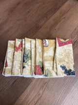 Set of 6 Italian Inspired Cloth Napkins