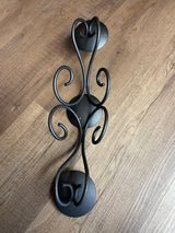 Wrought Iron 3 Tier Pillar Candle Holder
