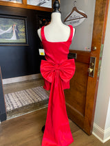 Charmed Hearts Red Satin Sleeveless Mini Dress (M)