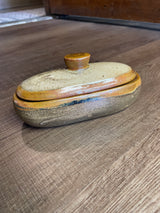 Painted Ceramic Covered Dish