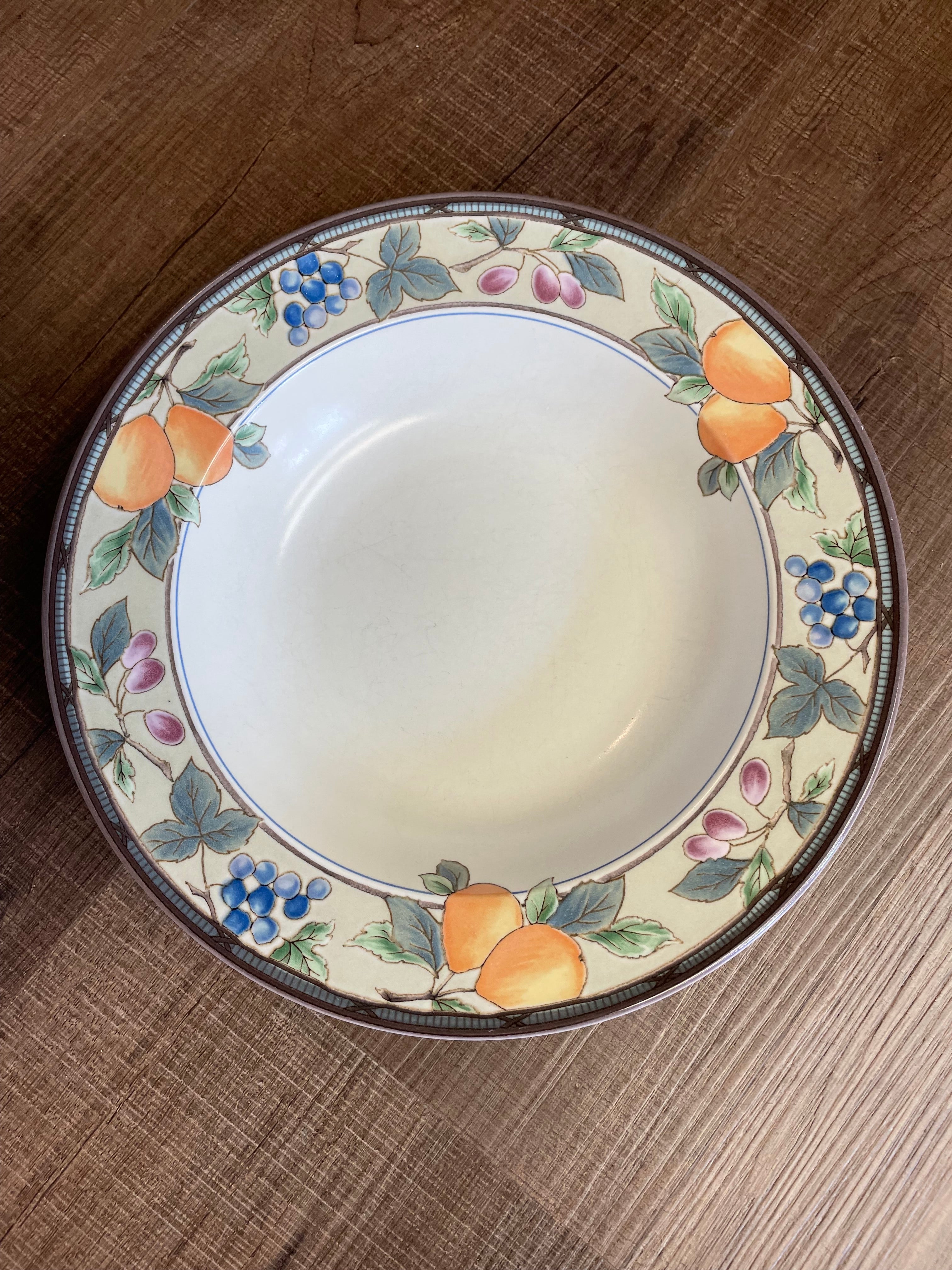 Mikasa Garden Harvest 9 3/8" Rimmed Soup Bowl