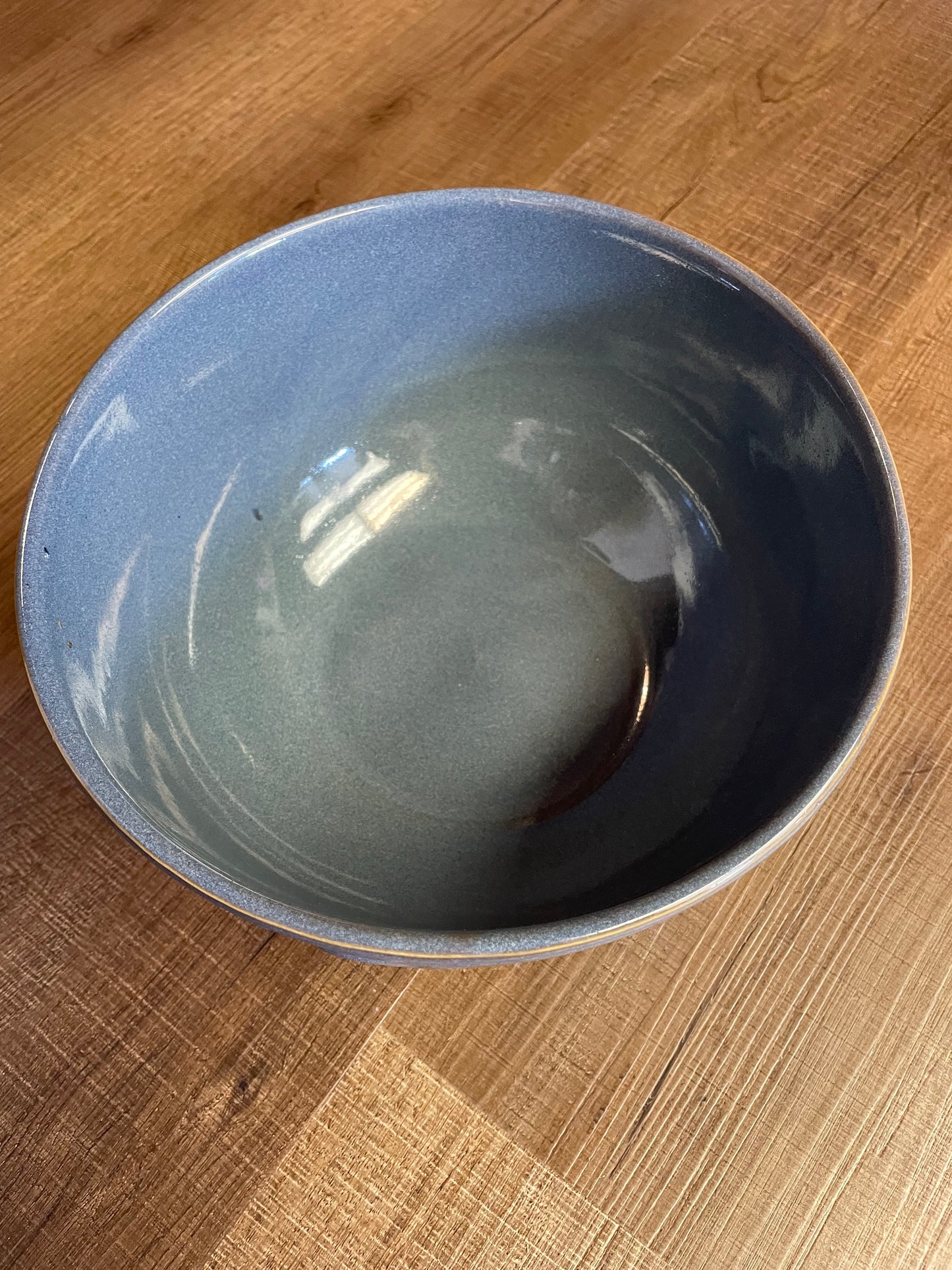 Country Blue Ceramic Serving Bowl