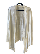 J. Jill Love Linen White Open Front Cardigan (M)