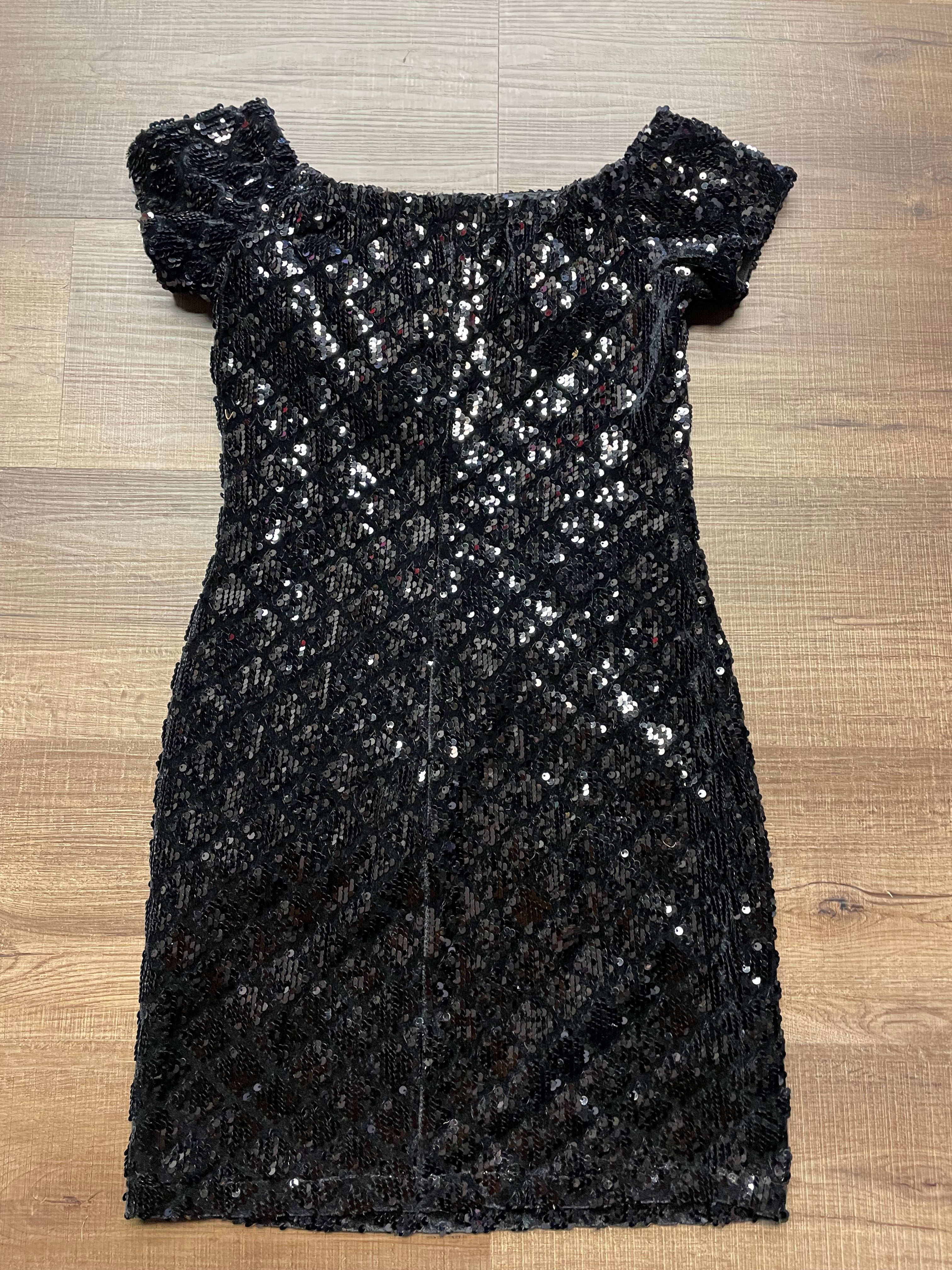 Midnight Doll Sequin Mini Dress (XS)