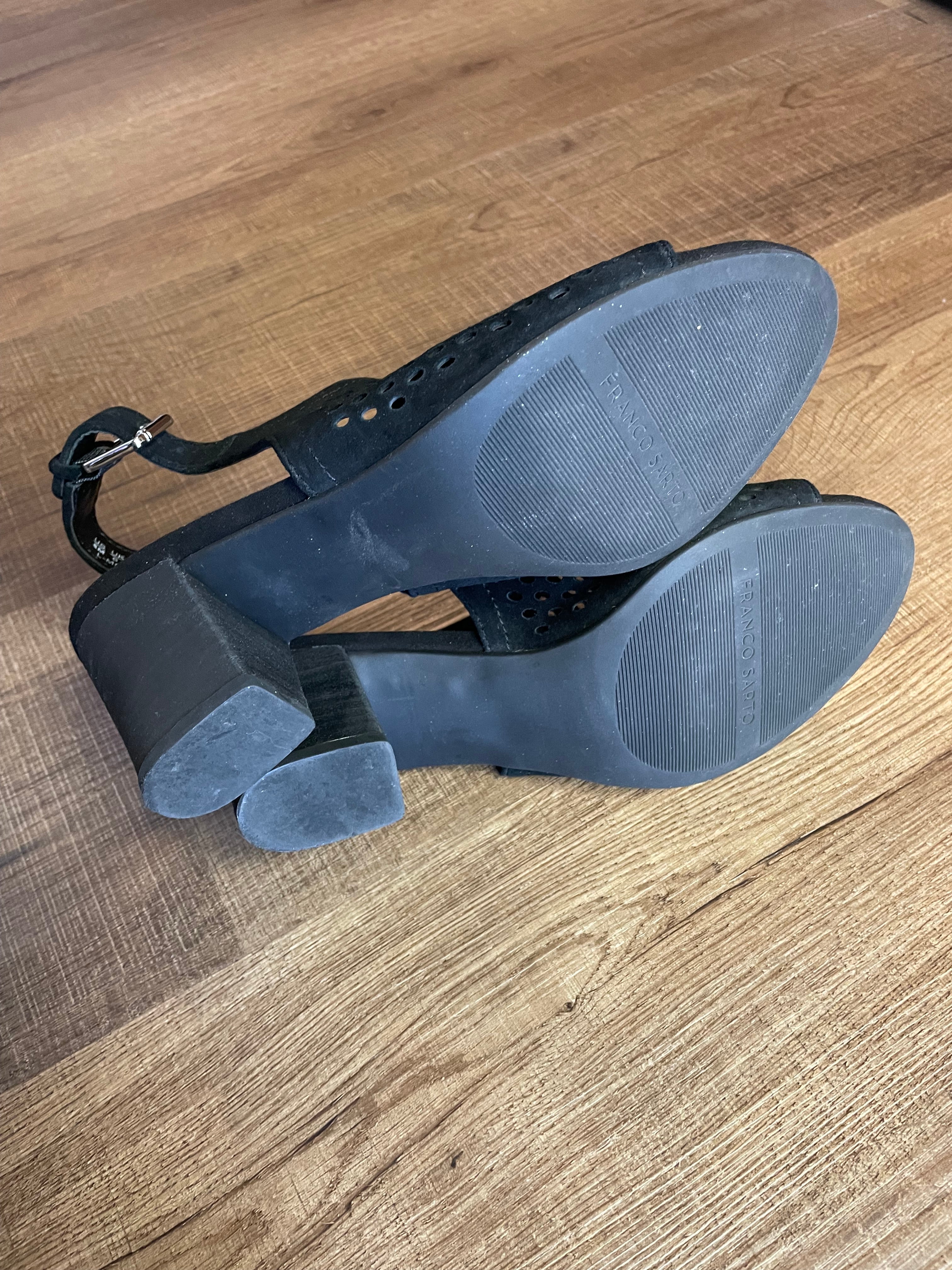 Franco Sarto L-Monaco2 Black Suede Slingback Sandal (8M)