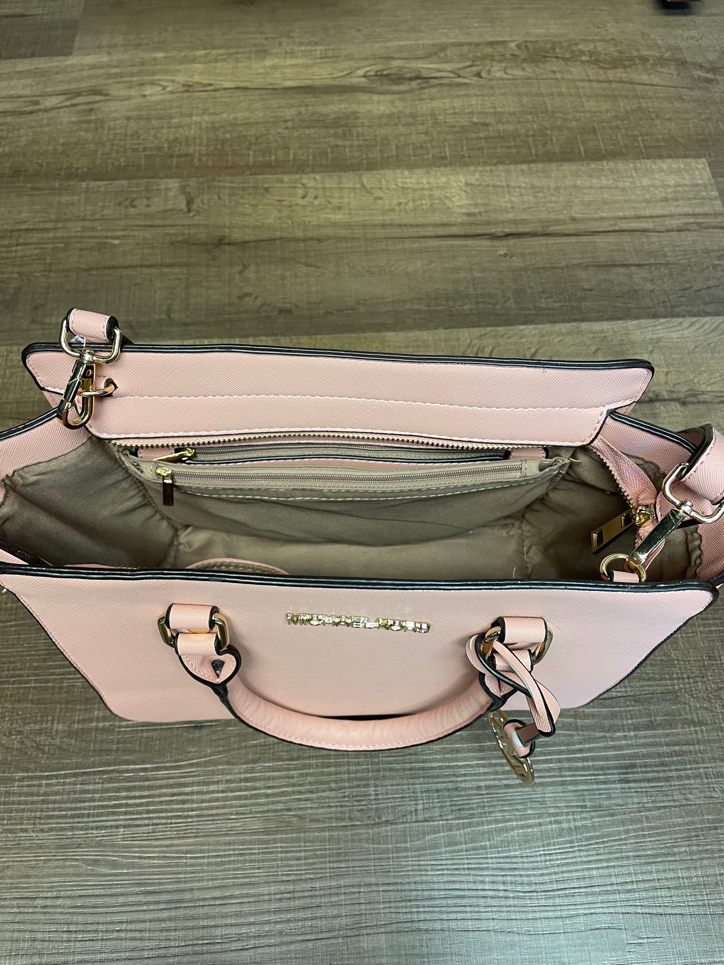 Michael Kors Selma Pink Leather Satchel