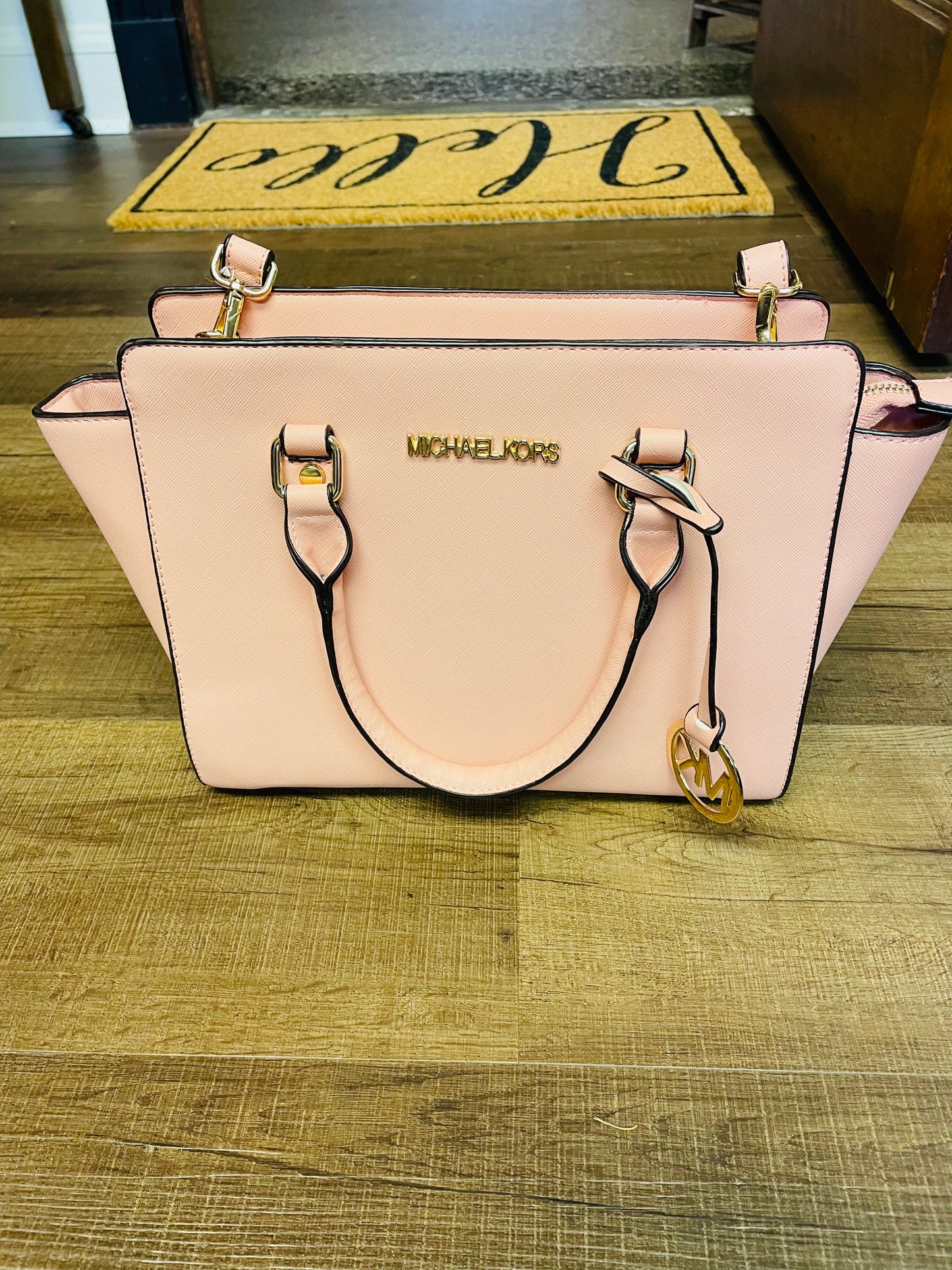 Michael Kors Selma Pink Leather Satchel