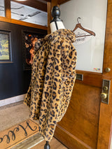 Melissa Paige Leopard Print Faux Fur Cardigan (M)