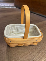 Longaberger Parsley Booking Basket, Protector & Liner