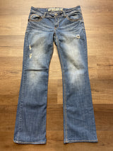 Hydraulic Low-Rise Mid-Wash Jeans (11/12)