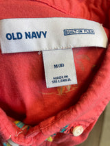 Old Navy Graphic Short Sleeved Button Down (YM)