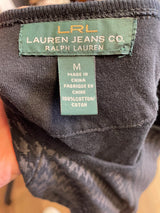 LRL Ralph Lauren Houndstooth Long Sleeved Top (M)