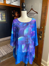 Susan Graver Floral Sheer Kimono Sleeve Top (1X)