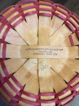 Longaberger 8" Basket With Leather Handles