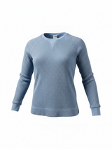 The North Face Crew Neck Waffle Top Blue Flax Women's (L)