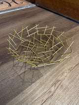 Gold Toothpick Wire Bowl