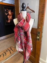 Talbots NWT Wool Blend Reversible Tassel Scarf (27x74)