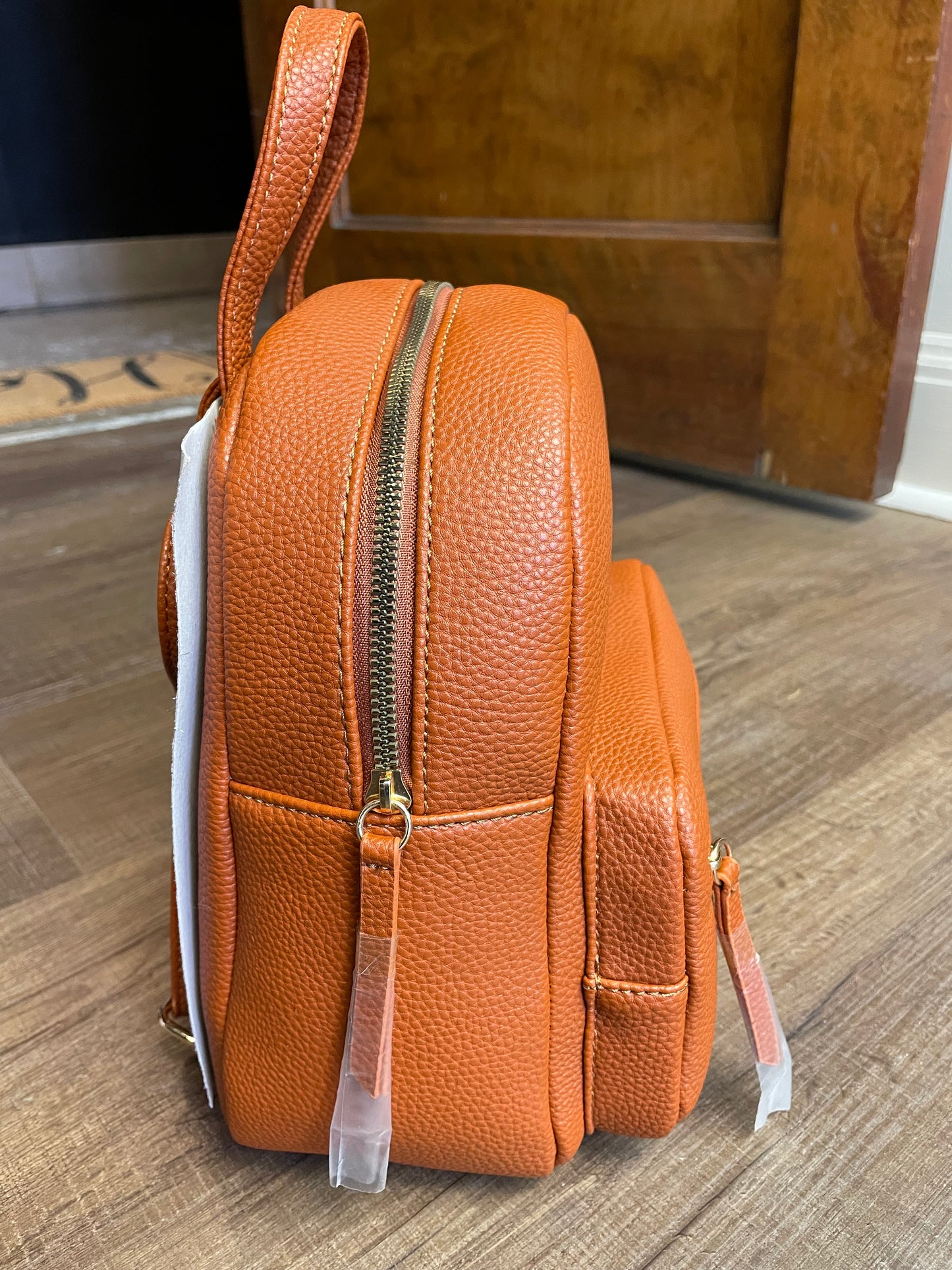 Pebbled Faux Leather Mini Backpack