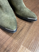 Marc Fisher Yale Chelsea Green Suede Ankle Boots (9M)