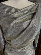 Betsy & Adam Metallic Dress with Draped Arms (12)