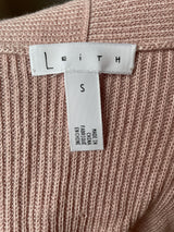 Leith Open Front Wool Blend Cardigan (S)