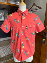 Old Navy Graphic Short Sleeved Button Down (YM)