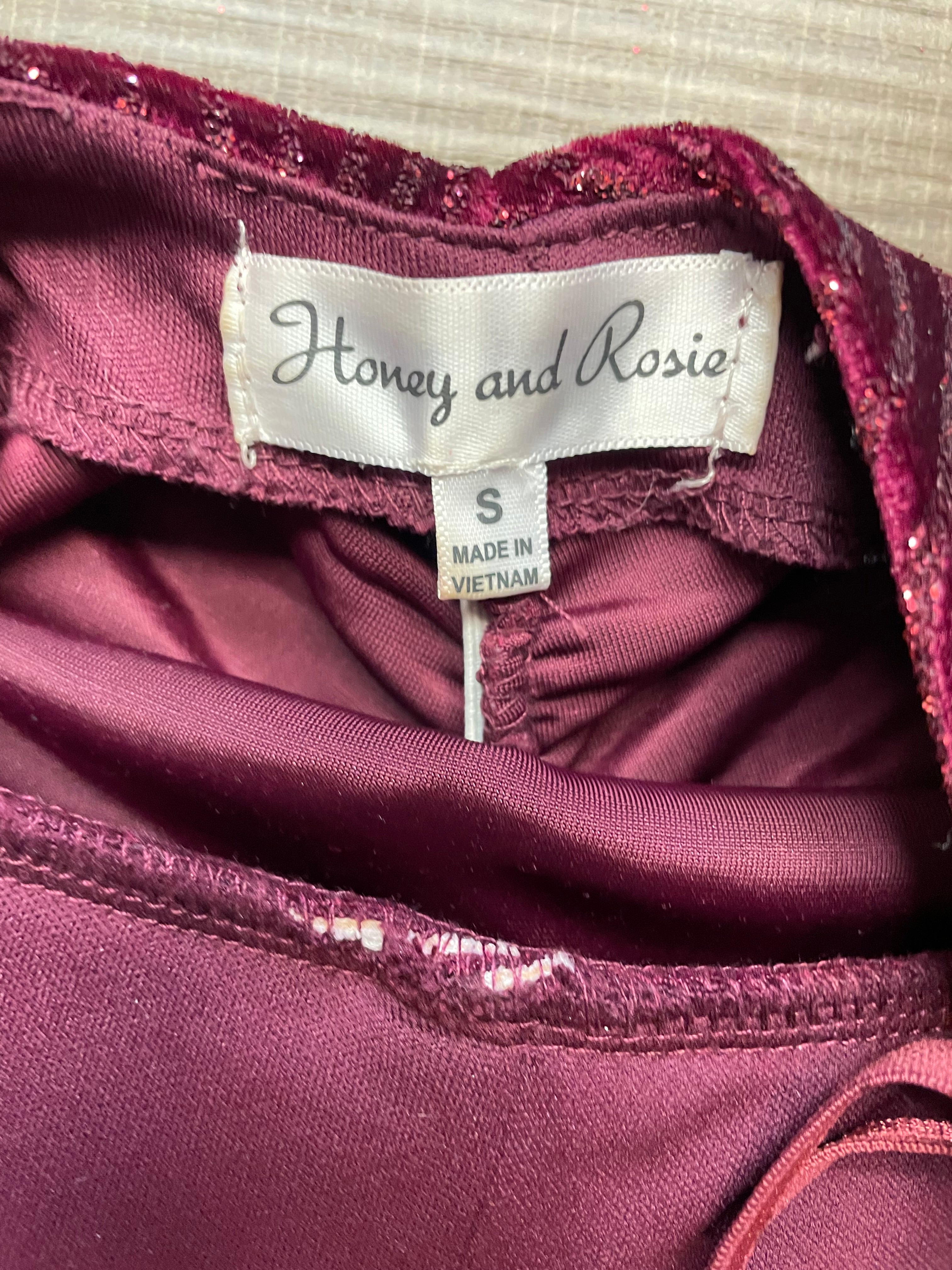 Honey & Rosie Velvet Dress (S)