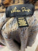 Melissa Paige Leopard Print Faux Fur Cardigan (M)