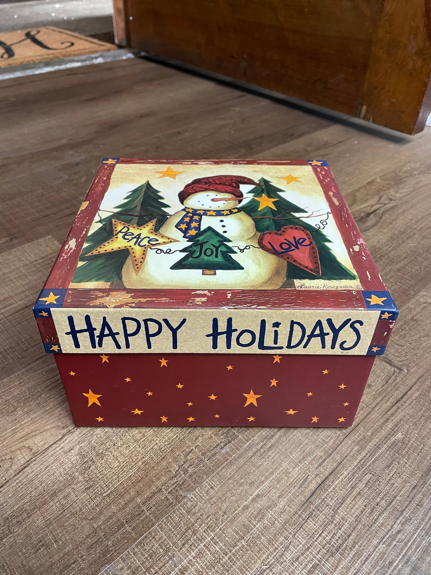 Snowman Tealight Holder Gift Box