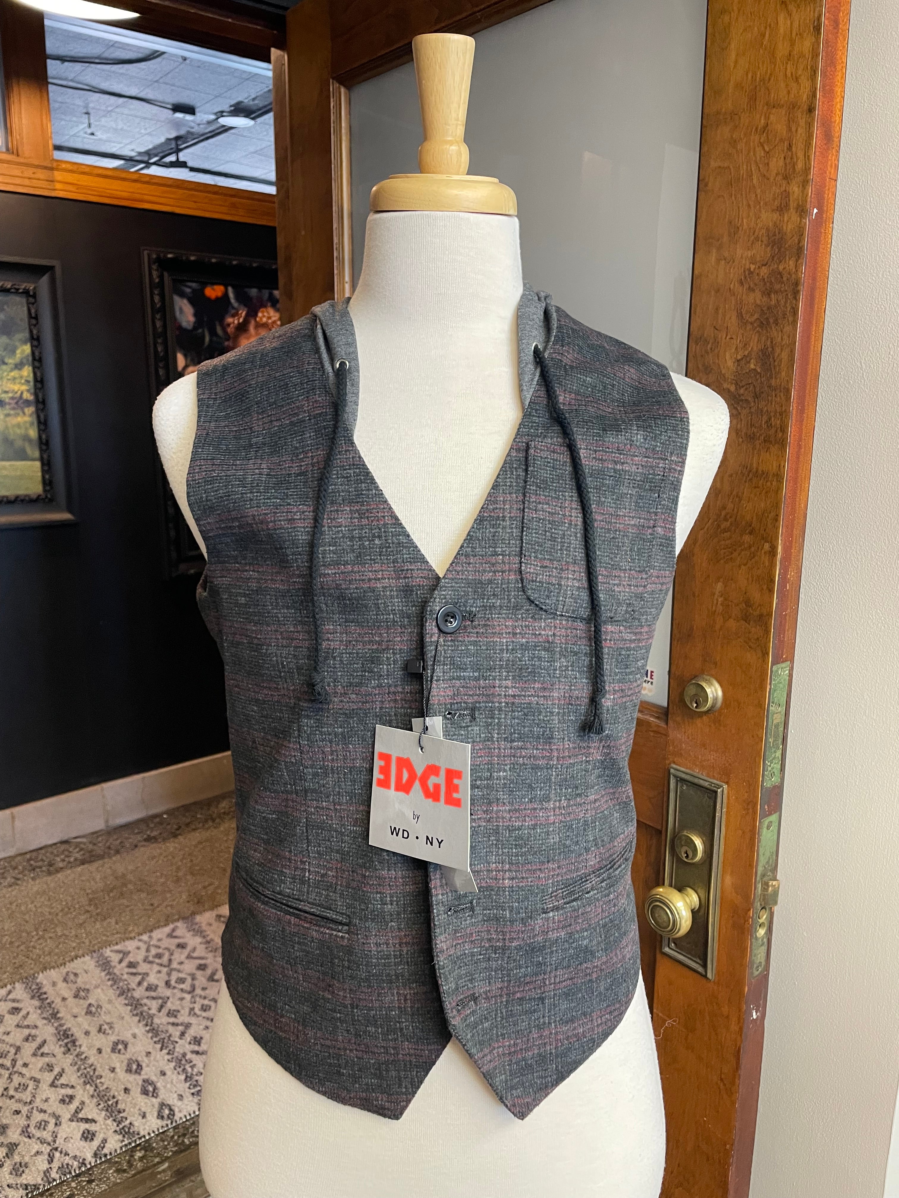 Edge WD NY Wool Blend NWT Hooded Vest (M)