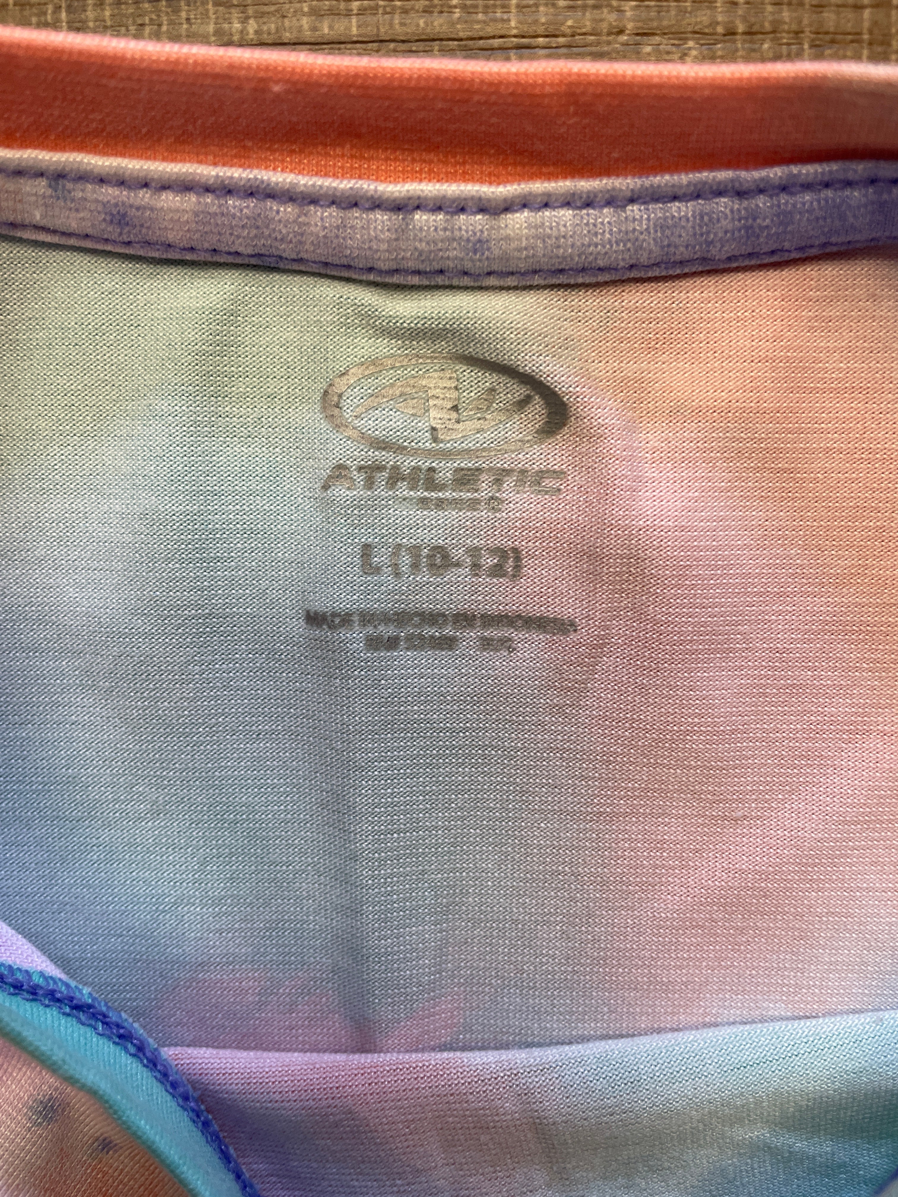 Athletic Works Tie Dye Girl's Top (YL)