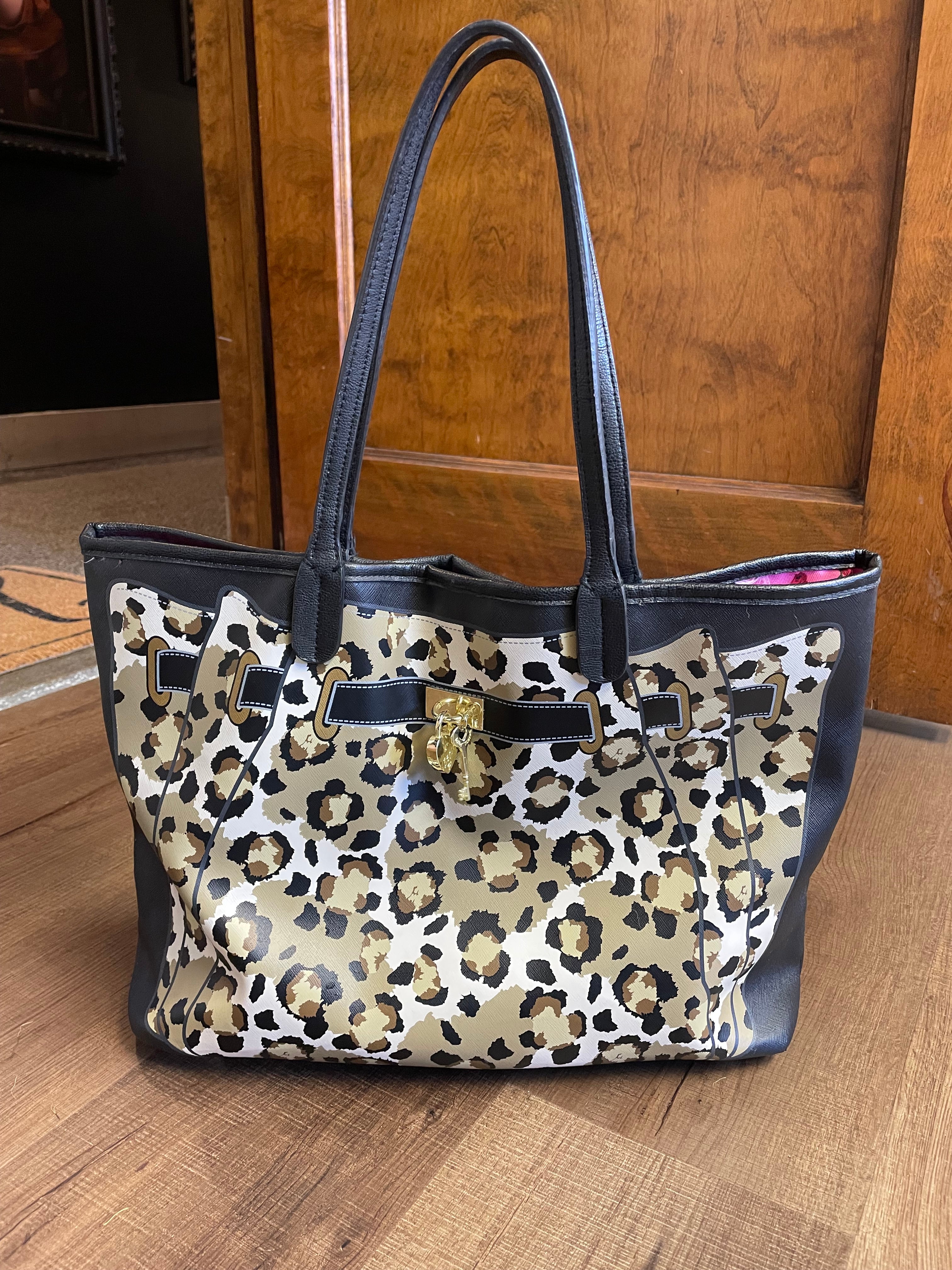 Betsey Johnson Fee Fi Faux Cheetah Print Tote