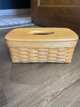 Longaberger 2002 Long Tissue Basket with Lid