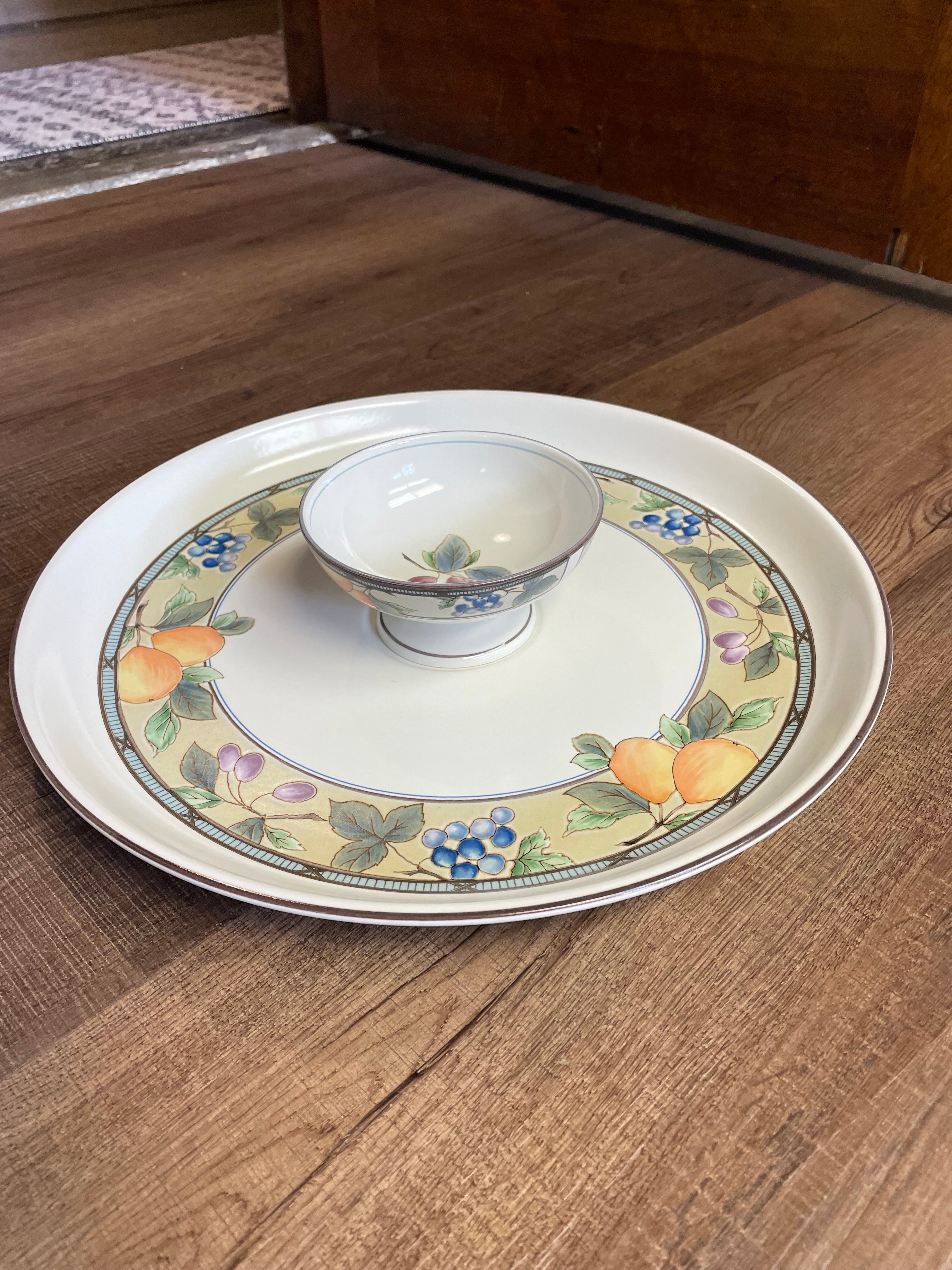 Mikasa Garden Harvest 14" Chip and Dip (NIB)