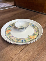 Mikasa Garden Harvest 14" Chip and Dip (NIB)