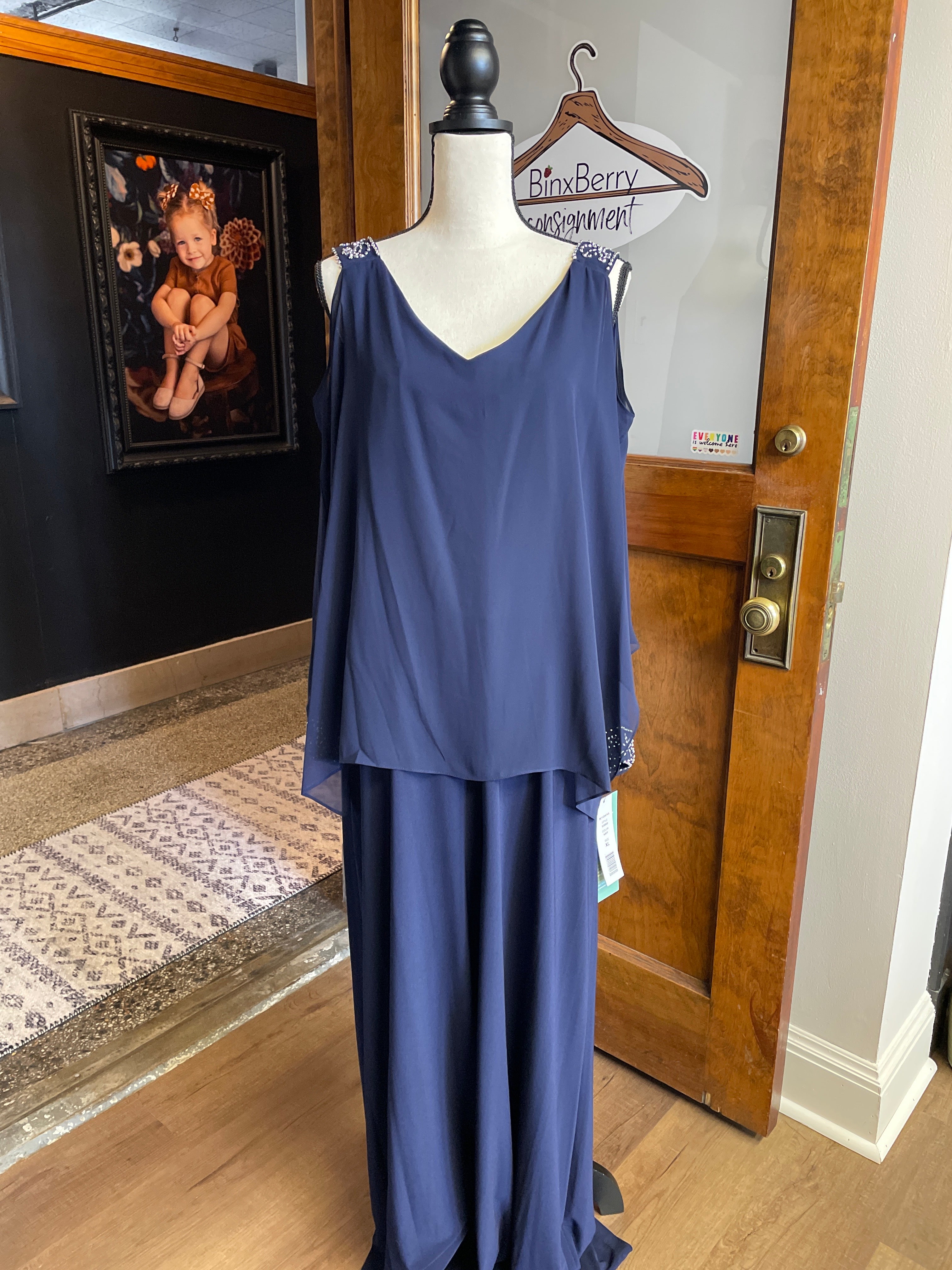 Scarlett Formal Jumper with Sheer Top (XL)