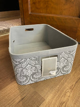 Raymond Waites Fabric Lined 13x19 Storage Bin