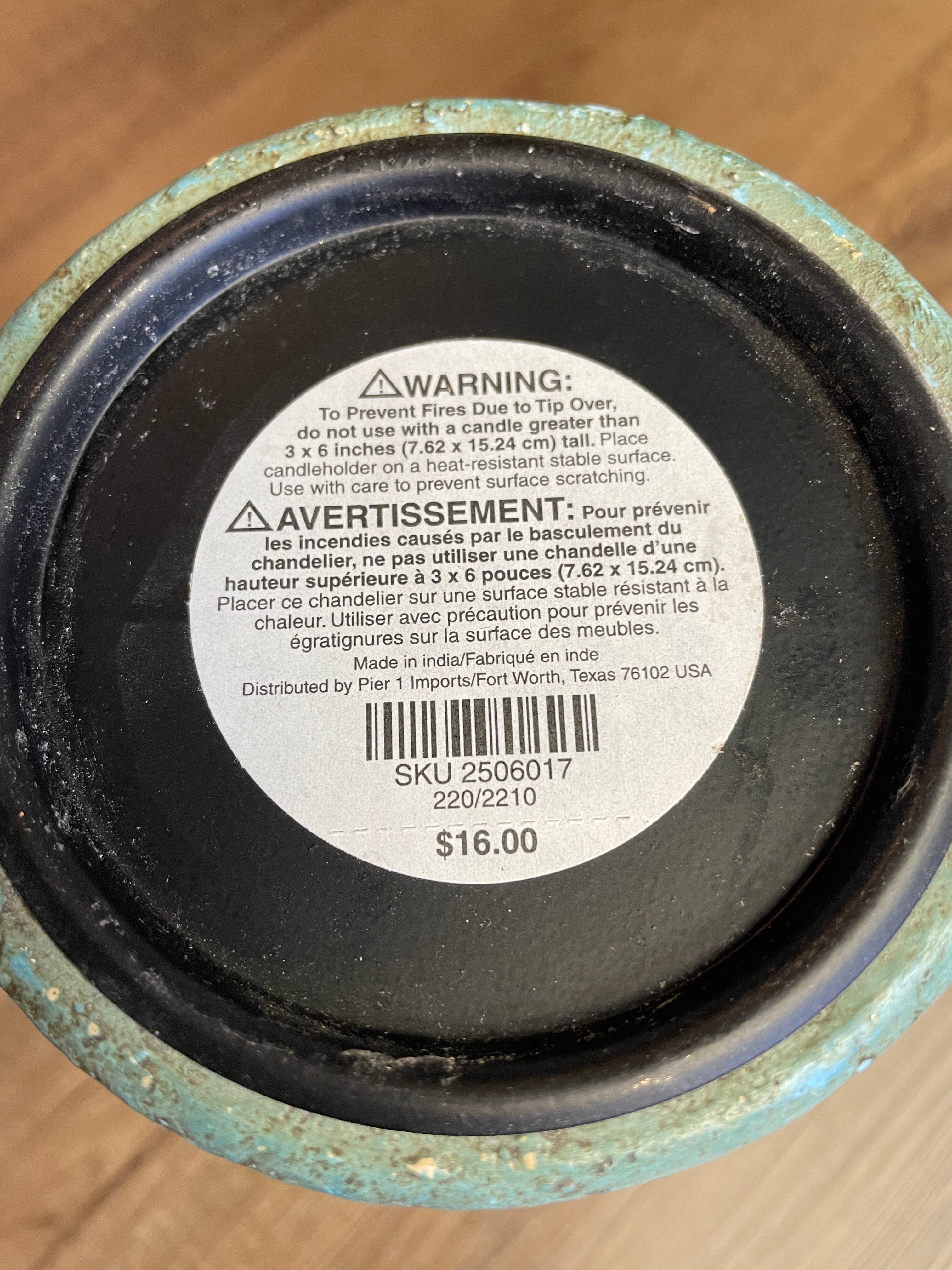 Pier 1 Distressed Candlestick