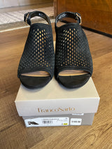 Franco Sarto L-Monaco2 Black Suede Slingback Sandal (8M)