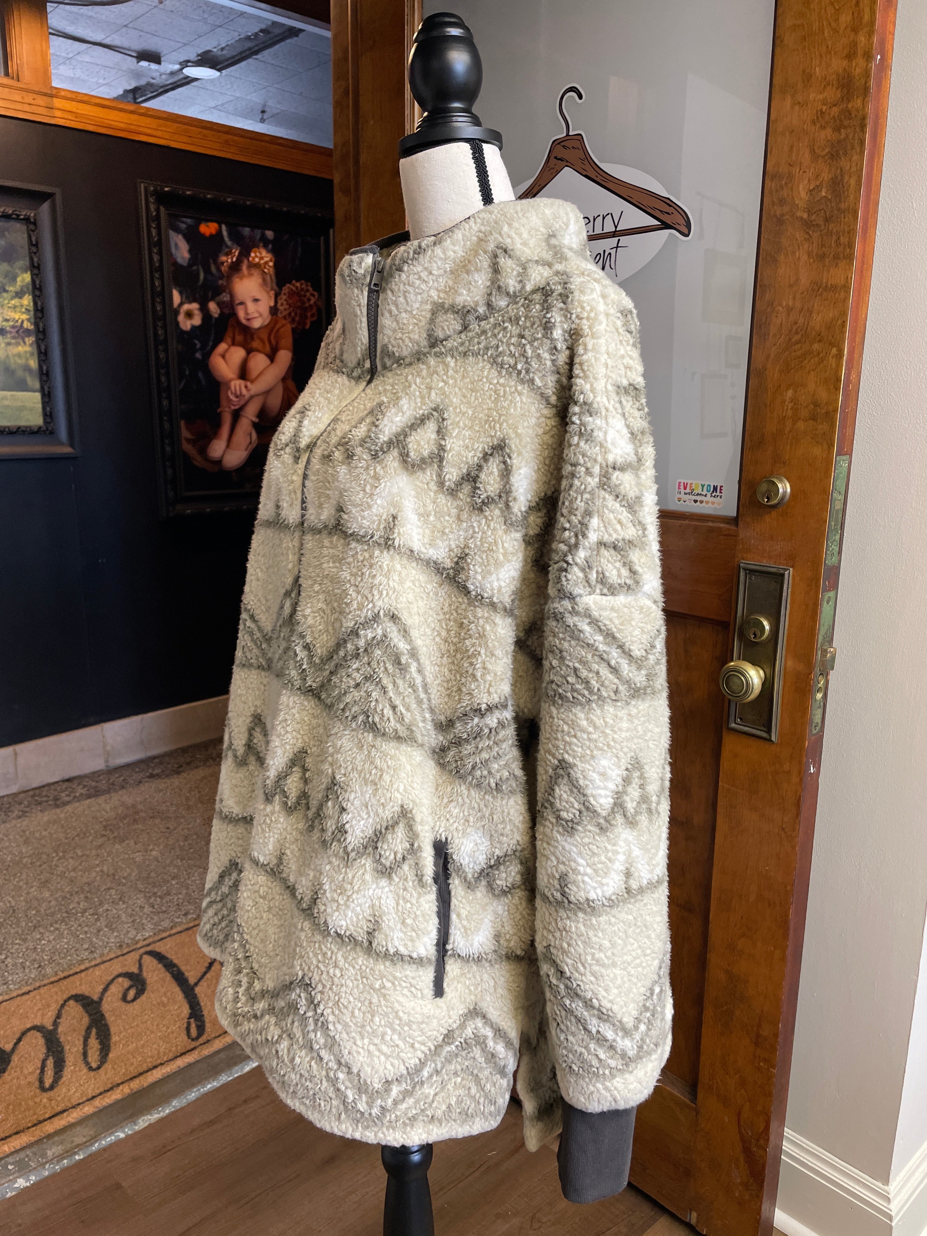 Lu La Roe Half Zip Women's Geometric Fleece (2XL)