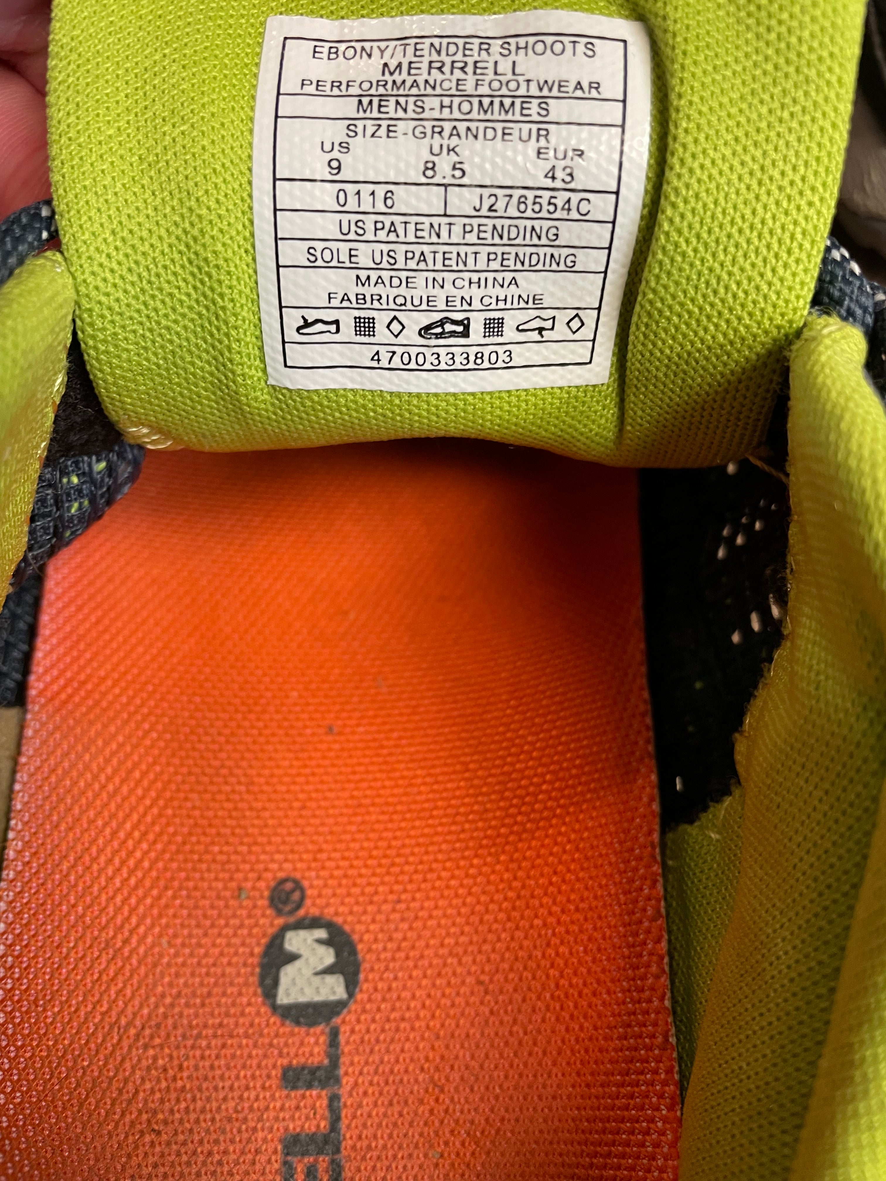 Merrell Ebony/Tender Shoots Men's Shoes (9)